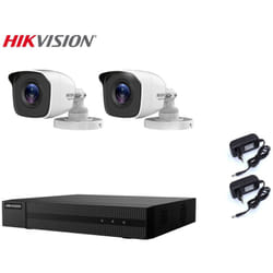 Kit videosorveglianza Hikvision 2 telecamere 5 mpx dvr 4 canali 5 mpx