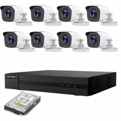 KIT VIDEOSORVEGLIANZA 8 TELECAMERE HIKVISION DVR 8 CANALI8 MPX 4K HD 500GB Il kit di videosorveglianza comprende: 1x DVR HIKV ...