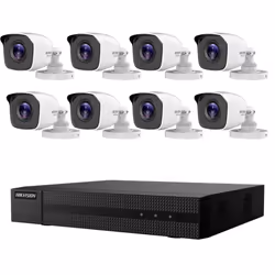 KIT VIDEOSORVEGLIANZA 8 TELECAMERE HIKVISION DVR 8 CANALI 8 MPX 4K Il kit di videosorveglianza comprende: 1x DVR HIKVISION VI ...