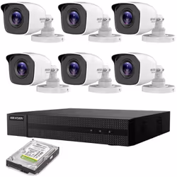 KIT VIDEOSORVEGLIANZA 6 TELECAMERE HIKVISION DVR 8 CANALI 8 MPX 4K HD 2TB Il kit di videosorveglianza comprende: 1x DVR HIKVI ...