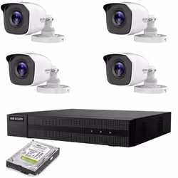 KIT VIDEOSORVEGLIANZA IP POE 4 TELECAMERE HIKVISION NVR 8 CANALI 4K HD 500GB Il kit di videosorveglianza comprende: 1x NVR HI ...