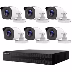 KIT VIDEOSORVEGLIANZA 6 TELECAMERE HIKVISION DVR 8 CANALI 8 MPX 4K Il kit di videosorveglianza comprende: 1x DVR HIKVISION VI ...