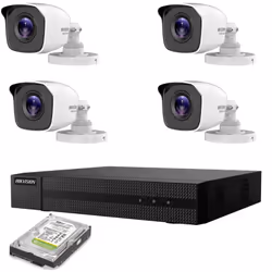 KIT VIDEOSORVEGLIANZA 4 TELECAMERE HIKVISION DVR 8 CANALI 8 MPX 4K HD 2TB Il kit di videosorveglianza comprende: 1x DVR HIKVI ...