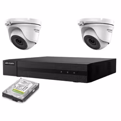 KIT VIDEOSORVEGLIANZA IP POE 2 MPX 2 TELECAMERE HIKVISION NVR 4 CANALI HD 500GB Il kit di videosorveglianza comprende: 1x NVR ...