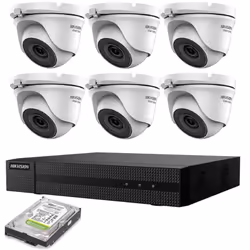 KIT VIDEOSORVEGLIANZA IP POE 2 MPX 6 TELECAMERE HIKVISION NVR 8 CANALI HD 1TB Il kit di videosorveglianza comprende: 1x NVR H ...