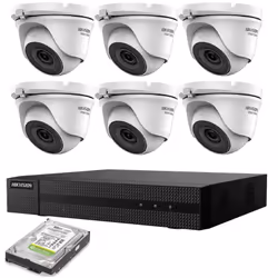 KIT VIDEOSORVEGLIANZA IP POE 2 MPX 6 TELECAMERE HIKVISION NVR 8 CANALI HD 2TB Il kit di videosorveglianza comprende: 1x NVR H ...