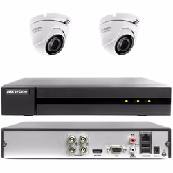 KIT VIDEOSORVEGLIANZA HIKVISION DVR HIKVISION HWD-6104MH-G 4 CANALI 2 TELECAMERE HWT-T140-M 4 MPX HARD DISK 1 TB CARATTERISTI ...
