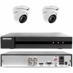 KIT VIDEOSORVEGLIANZA HIKVISION DVR HIKVISION HWD-6104MH-G 4 CANALI 2 TELECAMERE HWT-T140-M 4 MPX HARD DISK 2 TB CARATTERISTI ...
