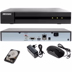 Videoregistratore NVR digitale IP 16CH canali Hikvision sku. HWN-4116MH Hiwatch series risoluzione Ultra HD 4K (banda in entr ...