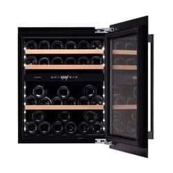 Schock SCI72BK cantina vino Cantinetta termoelettrica Da incasso Nero, Legno 36 bottiglia/bottiglie