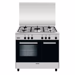 Glem Gas AR965VI, Cucina, Nero, Acciaio inox, Manopola, Acciaio inox, Frontale, Gas
