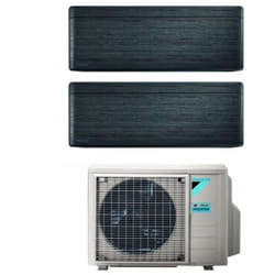 Daikin - Climatizzatore Condizionatore Bluevolution Dual Split Inverter serie stylish real blackwood 12+18 con 2MXM50A R-32 Wi-Fi Integrato