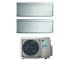 Daikin - Climatizzatore Condizionatore Bluevolution Dual Split Inverter serie stylish total silver 9+12 con 2MXM50A R-32 Wi-Fi Integrato 9000+12000