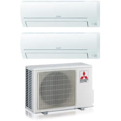 Mitsubishi Electric - Climatizzatore Condizionatore Dual Split Inverter serie smart msz-hr 12+12 con MXZ-2HA50VF R-32 Wi-Fi Optional 12000+12000