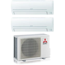 Mitsubishi Electric - Climatizzatore Condizionatore Dual Split Inverter serie smart msz-hr 9+12 con MXZ-2HA40VF R-32 Wi-Fi Optional 9000+12000