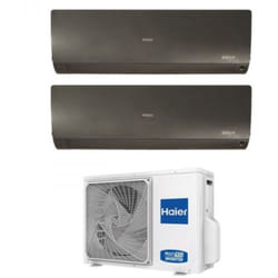 Haier - Climatizzatore Condizionatore Dual Split Inverter serie flexis plus black 9+9 con 2U40S2SM1FA R-32 Wi-Fi Integrato Colore Nero 9000+9000