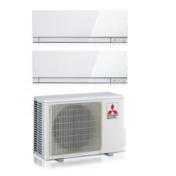 Mitsubishi Electric - Climatizzatore Condizionatore Dual Split Inverter serie kirigamine zen white msz-ef 7+15 con MXZ-2F53VF R-32 Wi-Fi Integrato