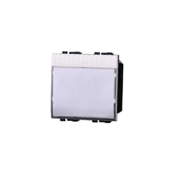 Ettroit - Pulsante portanome 2P 10A 250V compatibile Bticino Livinglight colore bianco