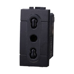 Modulo presa bipasso serie Space, nero, 16A, compatibile con serie BTicino Living - Ettroit LN2001