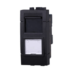 Modulo presa ethernet CAT5E RJ45, serie Space, nero, compatibile con serie BTicino Living Ettroit LN2355