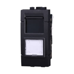 Ettroit - Modulo presa ethernet CAT6 RJ45, serie Space, nero, compatibile con serie BTicino Living LN2356