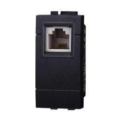 Modulo presa telefonica RJ11, serie Space, nero, compatibile con serie BTicino Living Ettroit LN2354