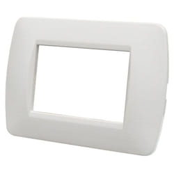 LN85301 Placca in plastica 3P Space colore Bianco Satinato Compatibile Bticino Living Light - Ettroit