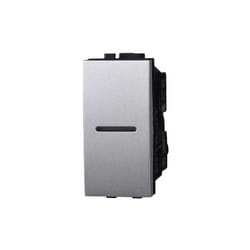 Ettroit - Pulsante assiale unipolare 1P 10A compatibile Bticino Livinglight colore tech