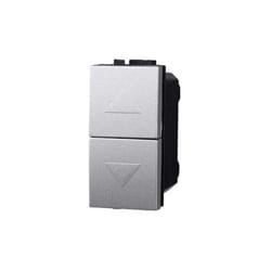 Pulsante doppio 1P+1P no saliscendi compatibile Bticino Livinglight colore tech grigio - LG1202 - Ettroit