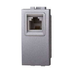 Modulo presa telefonica RJ11, serie Space, grigio, compatibile con serie BTicino Living Ettroit LG2354