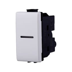 Modulo pulsante serie Solar, bianco, compatibile con serie BTicino Matix Ettroit MT0601