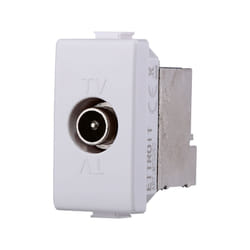 Modulo spina per antenna tv ø 9,5 mm, serie Solar, bianco, compatibile con serie BTicino Matix Ettroit MT2250