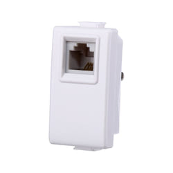 Modulo presa telefonica RJ11, serie Solar, bianco, compatibile con serie BTicino Matix Ettroit MT2354