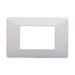 Ettroit - Placca serie Starlight, 3 moduli, plastica, bianca, compatibile con serie Vimar Plana EV83301