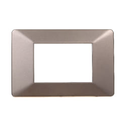 Placca serie Starlight, 3 moduli, plastica, bronzo, compatibile con serie Vimar Plana Ettroit EV83310