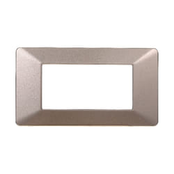 Placca serie Starlight, 4 moduli, plastica, bronzo, compatibile con serie Vimar Plana Ettroit EV83410