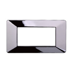 Placca serie Starlight, 4 moduli, plastica, cromato, compatibile con serie Vimar Plana Ettroit EV83413