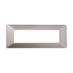 Placca serie Starlight, 7 moduli, plastica, titanio, compatibile con serie Vimar Plana Ettroit EV83708