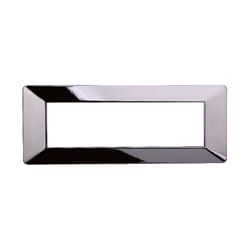 Placca serie Starlight, 7 moduli, plastica, cromato, compatibile con serie Vimar Plana Ettroit EV83713