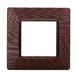 Placca serie Starlight, 2 moduli, plastica satinata, bronzo, compatibile con serie Vimar Plana Ettroit EV85210