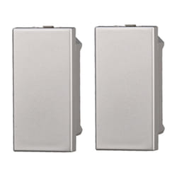 Ettroit - Modulo falso polo serie Moon, grigio, confezione da 2 pezzi, compatibile con serie BTicino Axolute AG0100