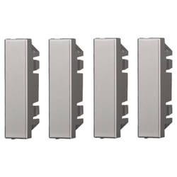 Ettroit - Modulo falso polo 1/2P, serie Moon, grigio, confezione da 4 pezzi, compatibile con serie BTicino Axolute AG0102