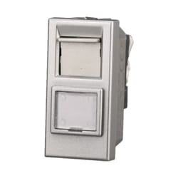 Modulo presa ethernet CAT5E RJ45, serie Moon, grigio, compatibile con serie BTicino Axolute - Ettroit AG2355