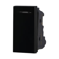 Modulo pulsante, serie Moon, nero, compatibile con serie BTicino Axolute Ettroit AN1001