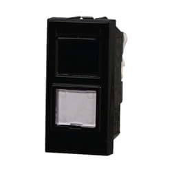 Modulo presa ethernet CAT5E RJ45, serie Moon, nero, compatibile con serie BTicino Axolute Ettroit AN2355