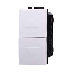 Ettroit - LB1204 Interruttore Doppio Interbloccato Saliscendi 10A Bianco Compatibile Con Bticino Living Light