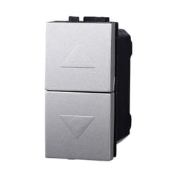 ETTROIT LG1204 Interruttore Doppio Interblocco Saliscendi 10A Colore Grigio Compatibile Con Bticino Living International