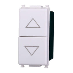 EV1204 Interruttore Doppio Interbloccato Saliscendi 10A Colore Bianco Compatibile Con Vimar Plana - Ettroit