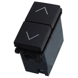 Ettroit - Modulo pulsante doppio, interblocco saliscendi, serie Venus, nero, compatibile con serie Vimar Arkè VA1204