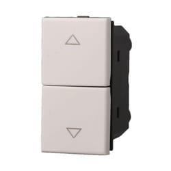 Ettroit - AB1204 Interruttore Doppio Interbloccato saliscendi tapparella 10A Colore Bianco Compatibile Bticino Axolute
